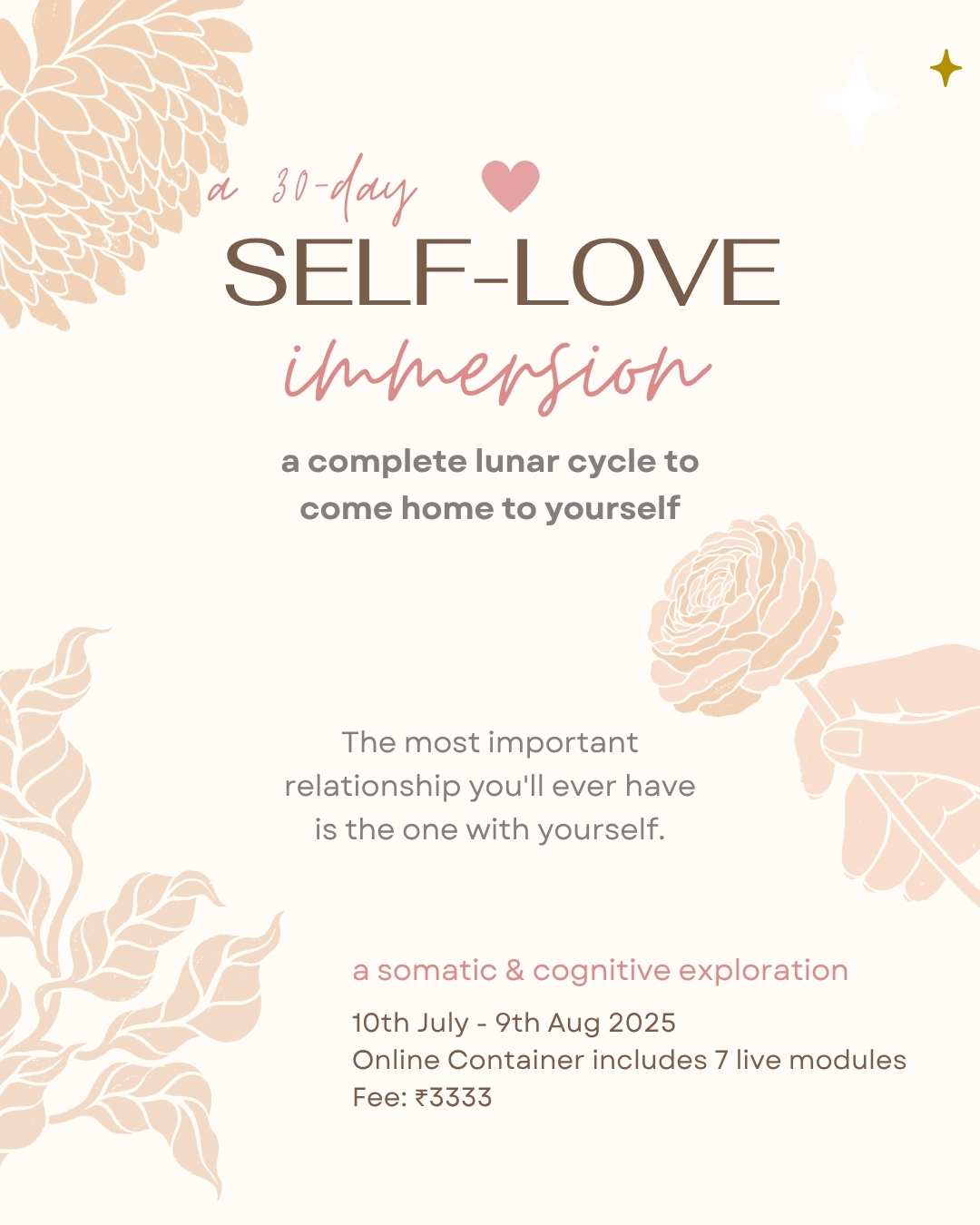 self-love immersion | full moon to full moon