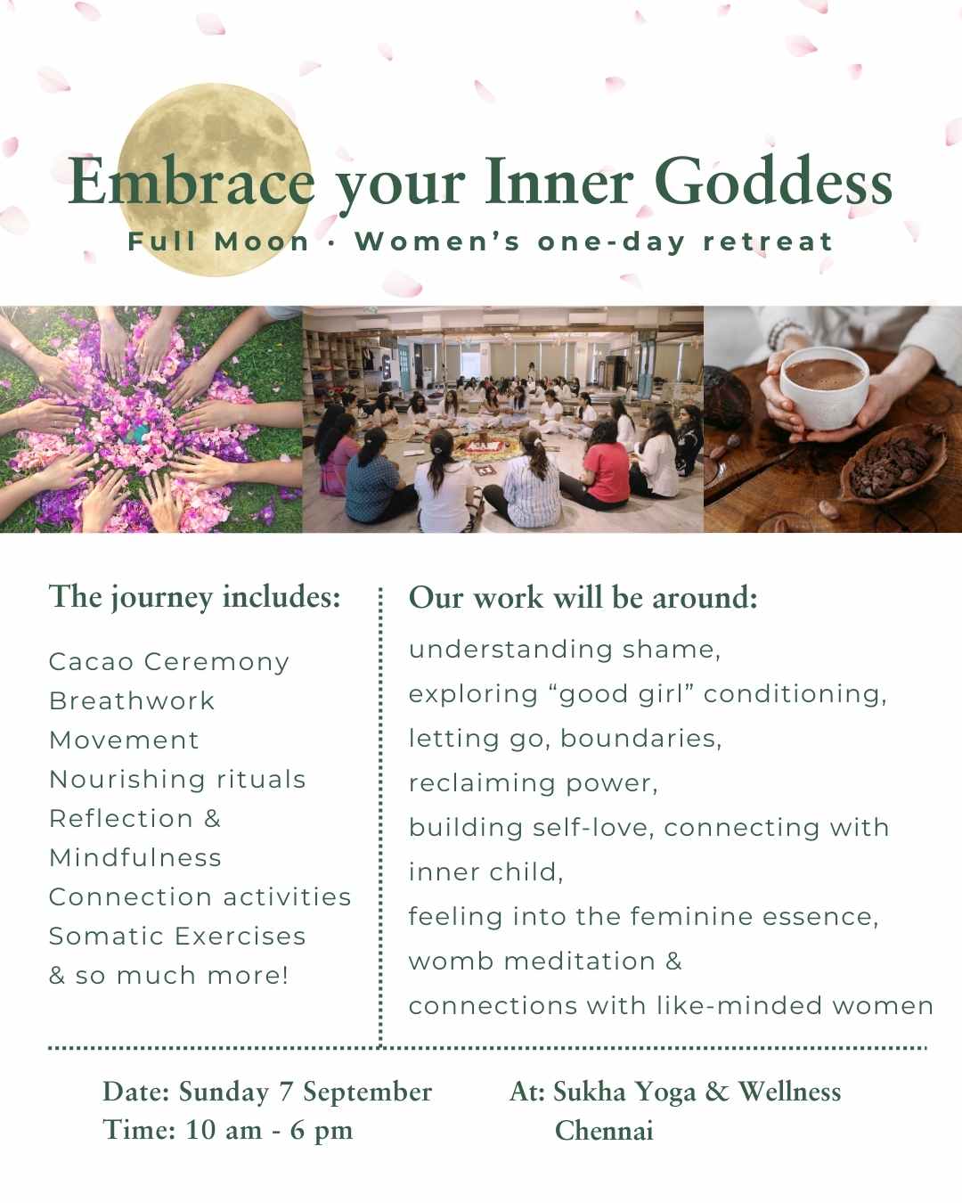 Embrace the Inner Goddess –  Women’s One Day Retreat – Chennai
