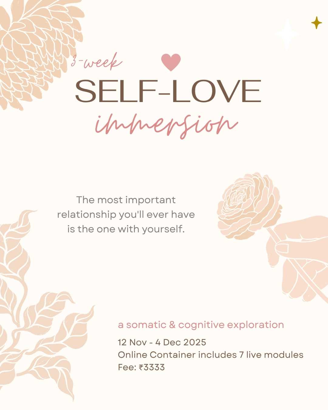 3-Week Sacred Self-Love Immersion | Online Container