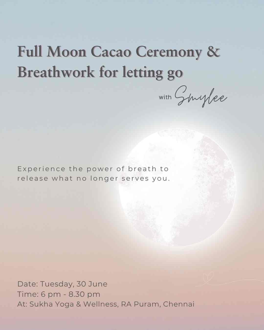 Full Moon Cacao Ceremony & Breathwork - Chennai